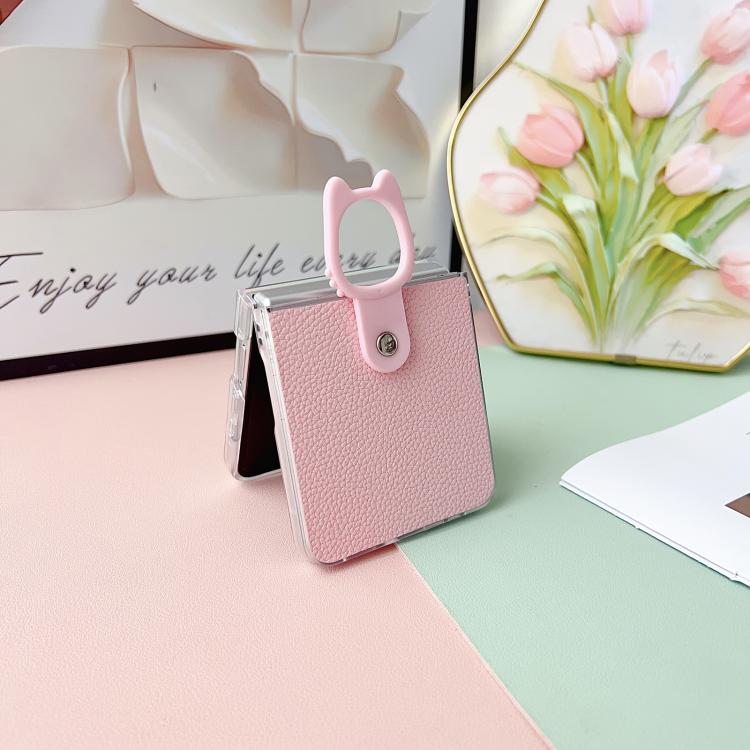 Transparent Frame Jelly PU + PC Phone Case with Ring Holder