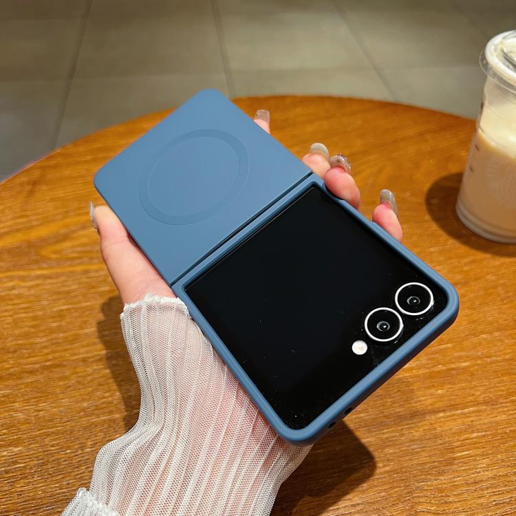 Solid Color Liquid Silicone MagSafe Magnetic Phone Case