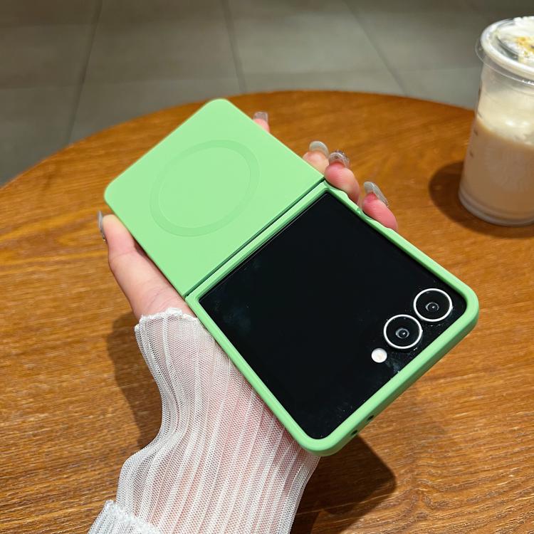 Solid Color Liquid Silicone MagSafe Magnetic Phone Case