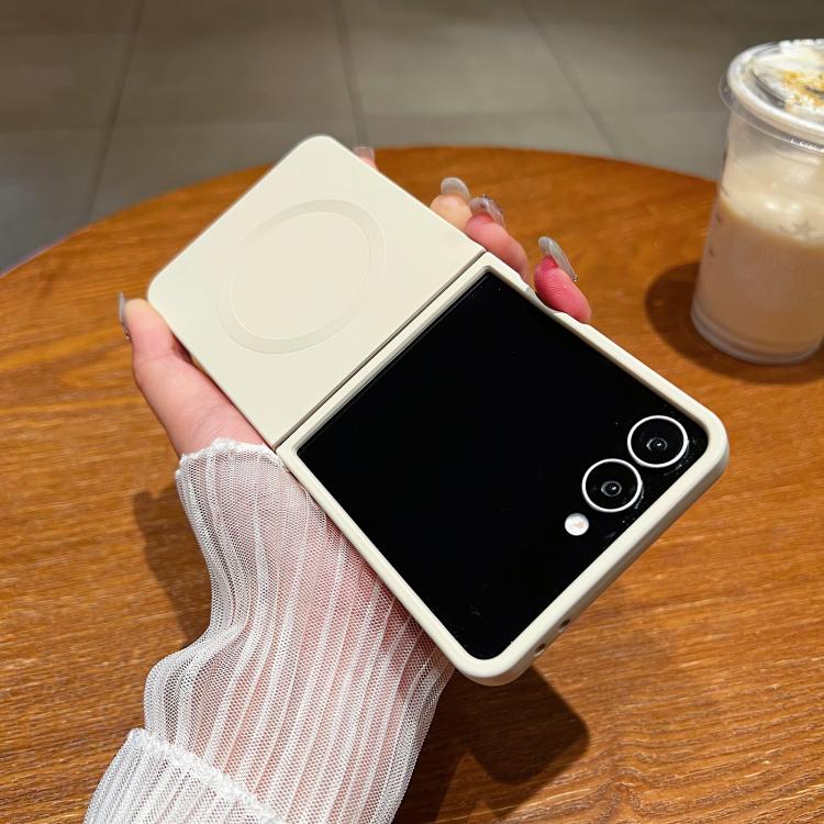 Solid Color Liquid Silicone MagSafe Magnetic Phone Case