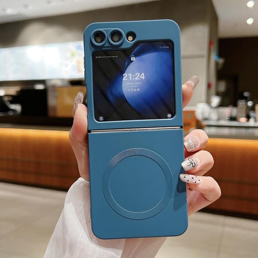 Solid Color Liquid Silicone MagSafe Magnetic Phone Case