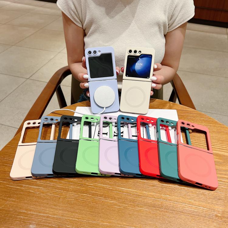 Solid Color Liquid Silicone MagSafe Magnetic Phone Case