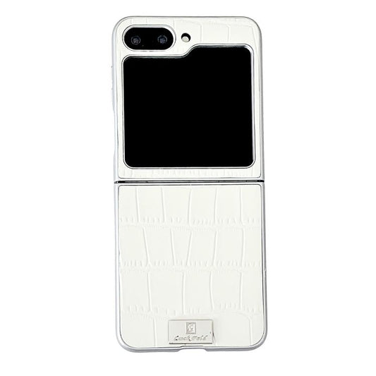 Silver Edge Crocodile Pattern Foldable Phone Case