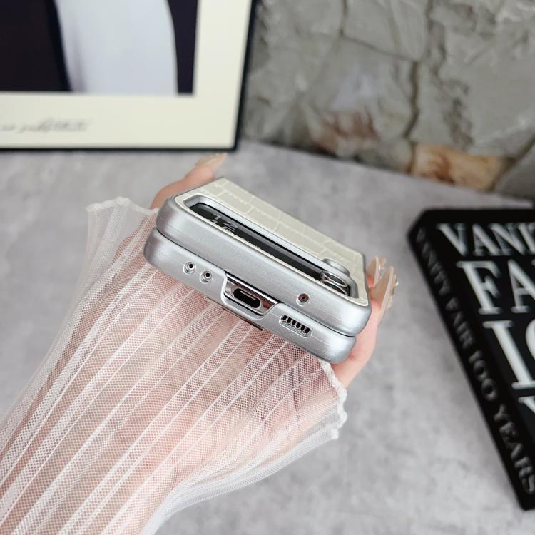 Silver Edge Crocodile Pattern Foldable Phone Case