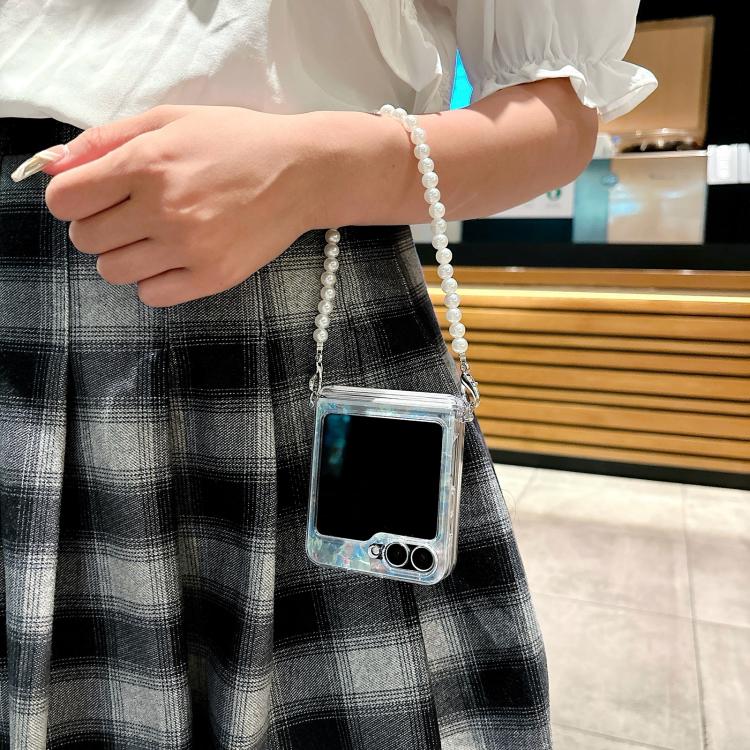 Axis Pearlescent Shell Texture MagSafe Phone Case with Bracelet