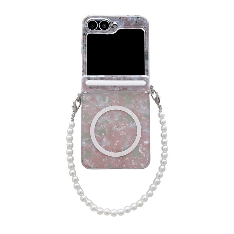 Axis Pearlescent Shell Texture MagSafe Phone Case with Bracelet