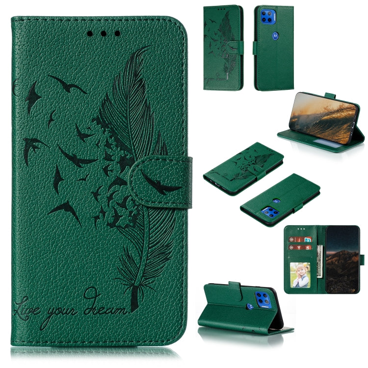 Feather Pattern Litchi Texture Horizontal Flip Leather Case with Wallet & Holder & Card Slots, For Google Pixel 5, For Motorola Moto G5 Plus 5G, For Google Pixel 5 XL, For Motorola Moto G Power