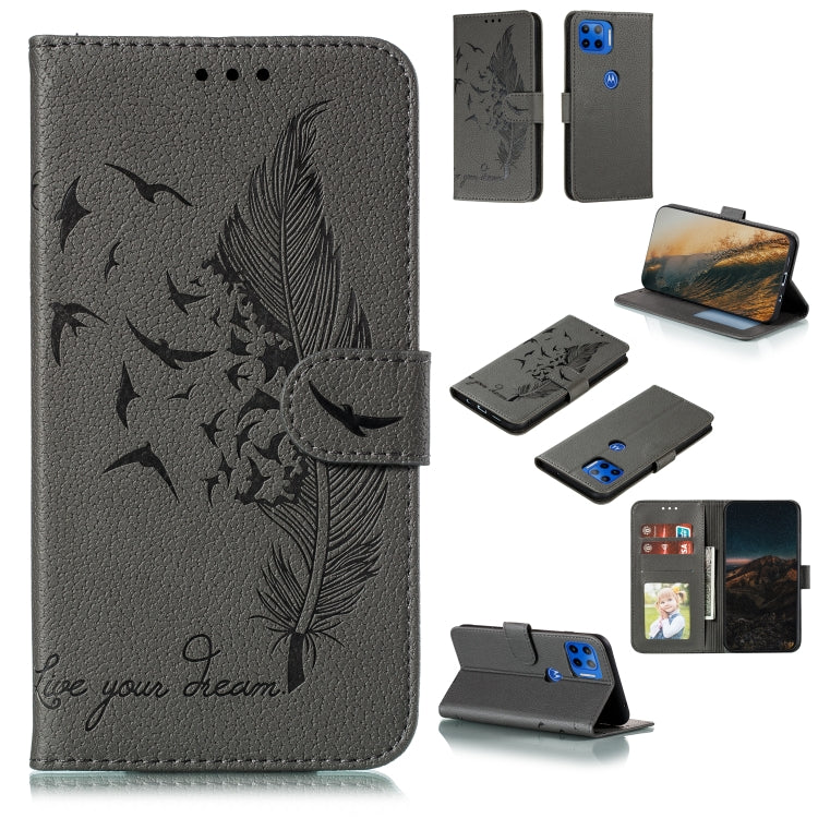 Feather Pattern Litchi Texture Horizontal Flip Leather Case with Wallet & Holder & Card Slots, For Motorola Moto G5 Plus 5G, For Google Pixel 5 XL, For Motorola Moto G Power, For Huawei Honor 9X Lite, For Motorola Moto E(2020) / Moto E7