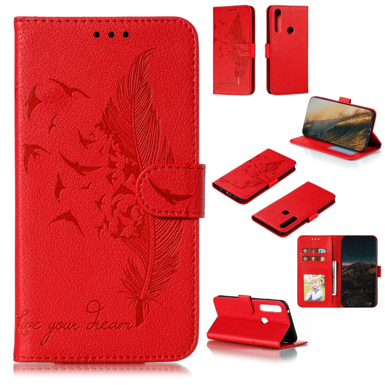 Feather Pattern Litchi Texture Horizontal Flip Leather Case with Wallet & Holder & Card Slots, For Motorola Moto G5 Plus 5G, For Google Pixel 5 XL, For Motorola Moto G Power, For Huawei Honor 9X Lite, For Motorola Moto E(2020) / Moto E7