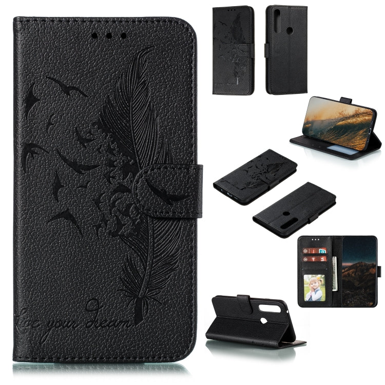 Feather Pattern Litchi Texture Horizontal Flip Leather Case with Wallet & Holder & Card Slots, For Motorola Moto G5 Plus 5G, For Google Pixel 5 XL, For Motorola Moto G Power, For Huawei Honor 9X Lite, For Motorola Moto E(2020) / Moto E7