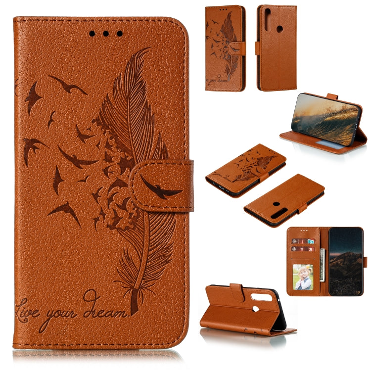 Feather Pattern Litchi Texture Horizontal Flip Leather Case with Wallet & Holder & Card Slots, For Motorola Moto G5 Plus 5G, For Google Pixel 5 XL, For Motorola Moto G Power, For Huawei Honor 9X Lite, For Motorola Moto E(2020) / Moto E7