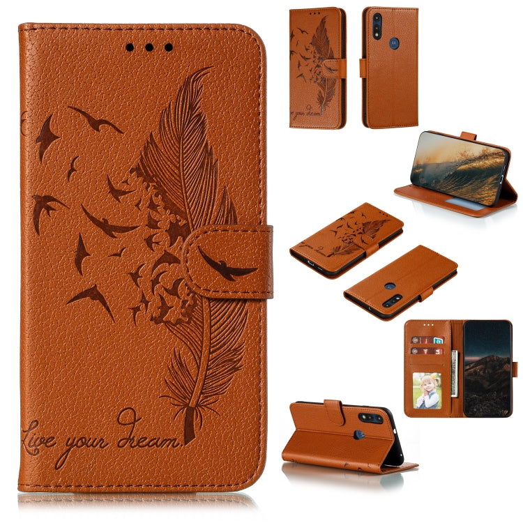 Feather Pattern Litchi Texture Horizontal Flip Leather Case with Wallet & Holder & Card Slots, For Motorola Moto G5 Plus 5G, For Google Pixel 5 XL, For Motorola Moto G Power, For Huawei Honor 9X Lite, For Motorola Moto E(2020) / Moto E7