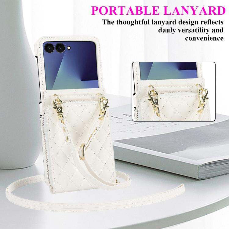 Large Zipper Card Slot Leather Phone Case with Crossbody Strap