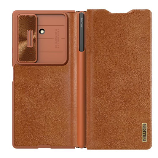 NILLKIN QIN Series Pro Sliding Camera Cover Design Leather Phone Case with Stylus