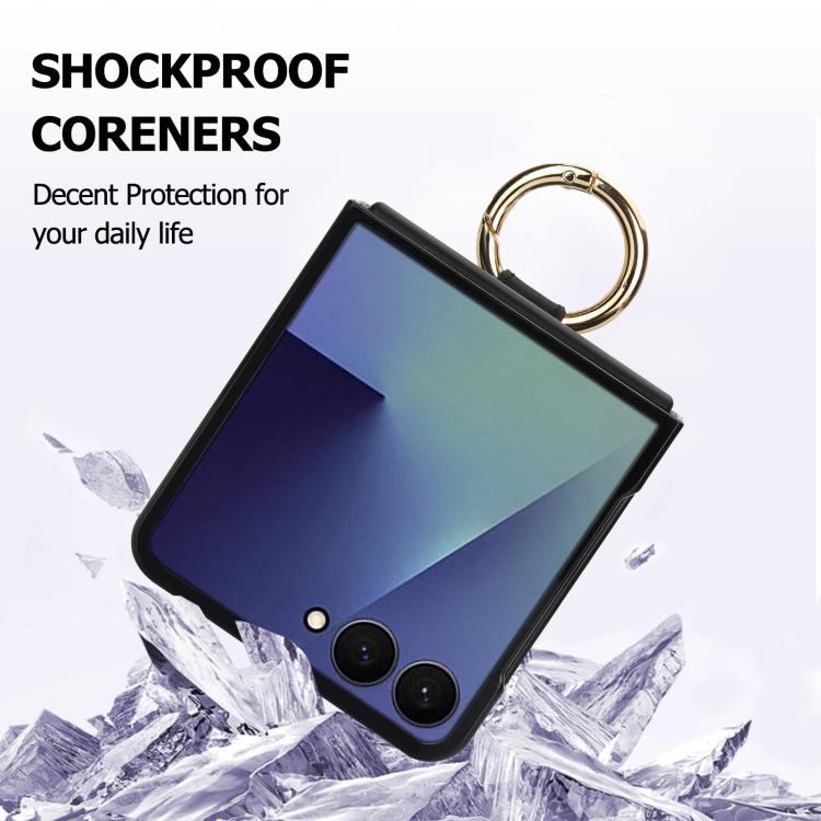 Rhombic Texture Ring Holder PU Phone Case