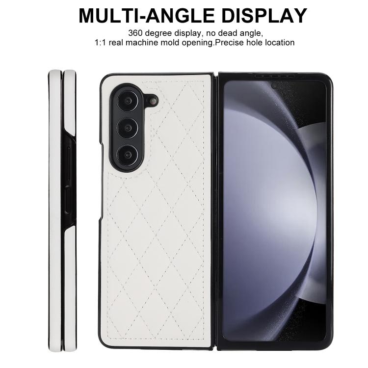 Rhombic Fold Leather Phone Case
