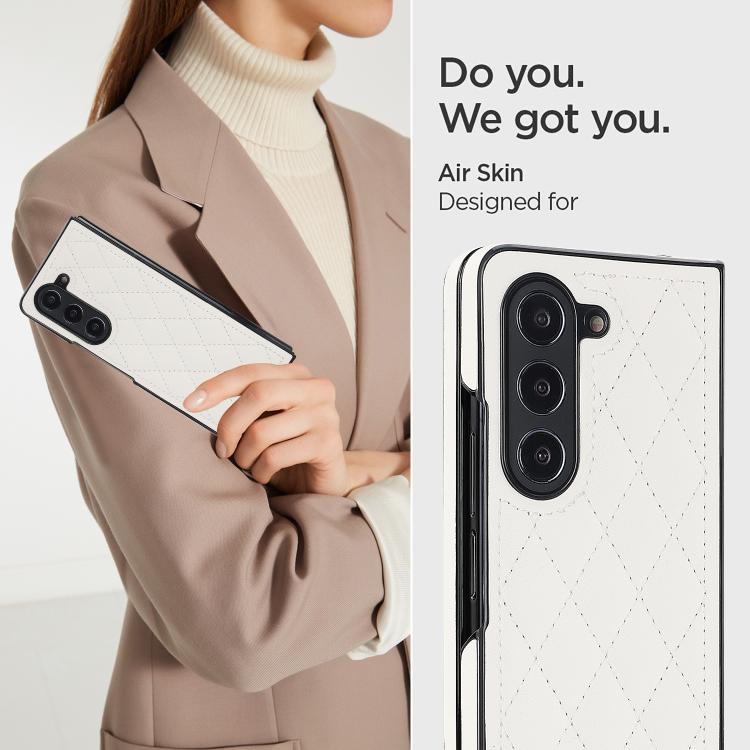 Rhombic Fold Leather Phone Case