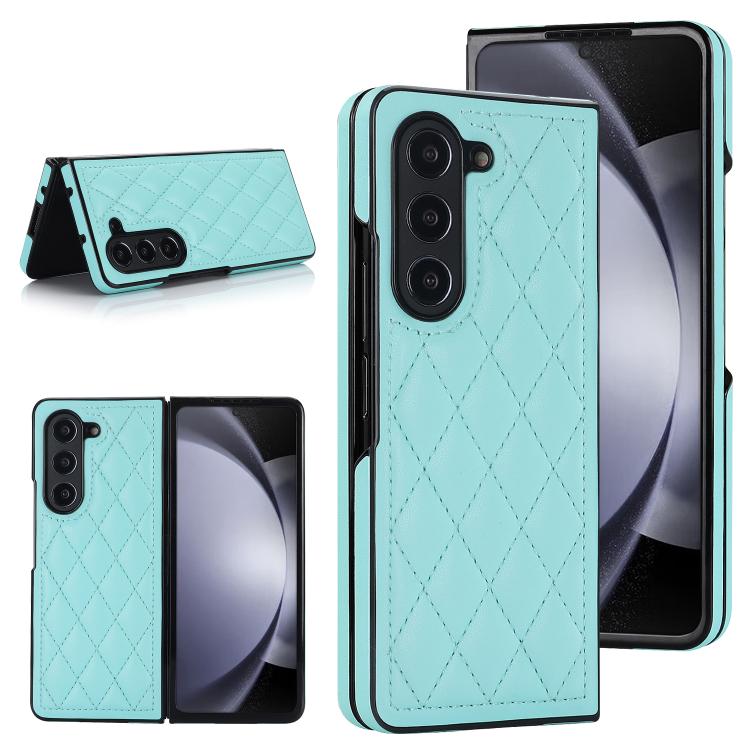 Rhombic Fold Leather Phone Case