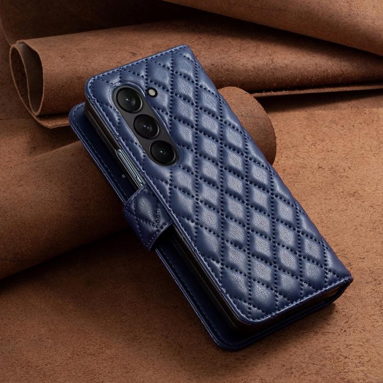 Diamond Lattice Wallet Flip Leather Phone Case