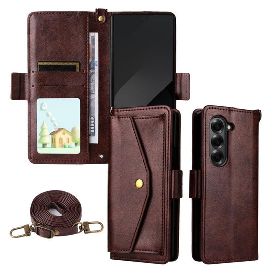 Multi-card Slots Crossbody Cowhide Leather Phone Case