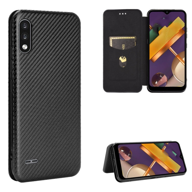 Carbon Fiber Texture Magnetic Horizontal Flip TPU + PC + PU Leather Case with Card Slot, For LG K22, For OPPO F17 Pro / A93 / Reno4 Lite, For Fujitsu F-42A / F-01L, For Motorola Moto G9 Plus