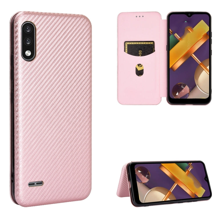 Carbon Fiber Texture Magnetic Horizontal Flip TPU + PC + PU Leather Case with Card Slot, For LG K22, For OPPO F17 Pro / A93 / Reno4 Lite, For Fujitsu F-42A / F-01L, For Motorola Moto G9 Plus