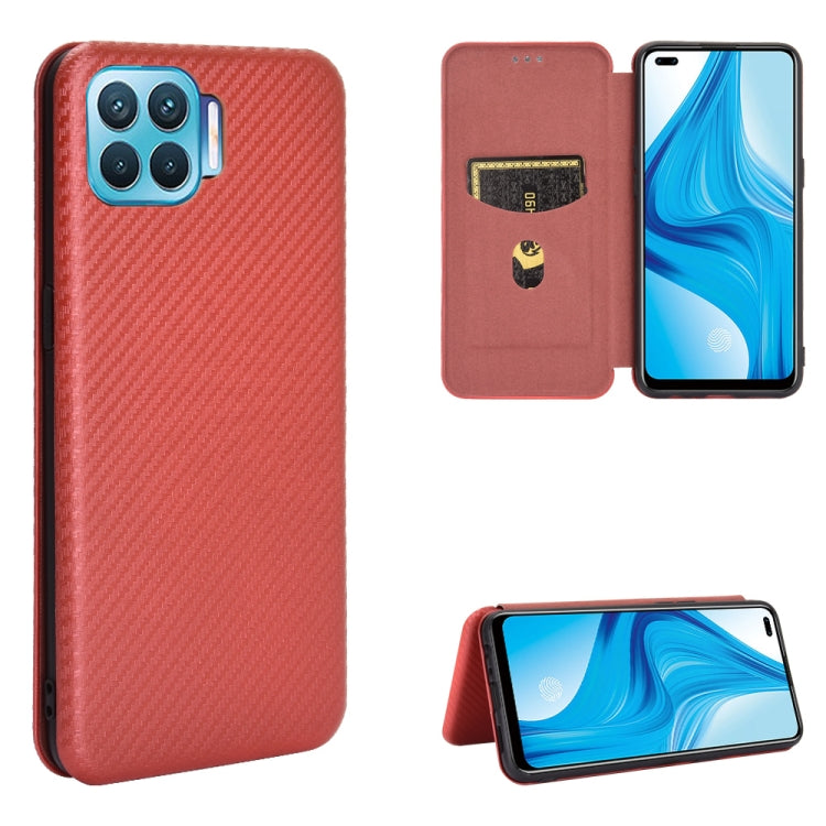 Carbon Fiber Texture Magnetic Horizontal Flip TPU + PC + PU Leather Case with Card Slot, For LG K22, For OPPO F17 Pro / A93 / Reno4 Lite, For Fujitsu F-42A / F-01L, For Motorola Moto G9 Plus