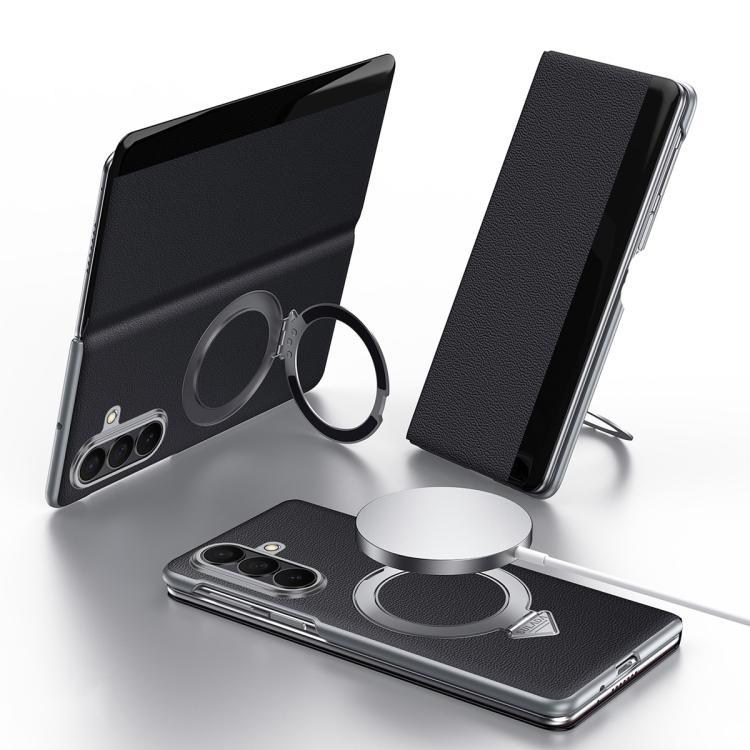 SULADA Smart View Window MagSafe Magnetic Holder Leather Phone Case