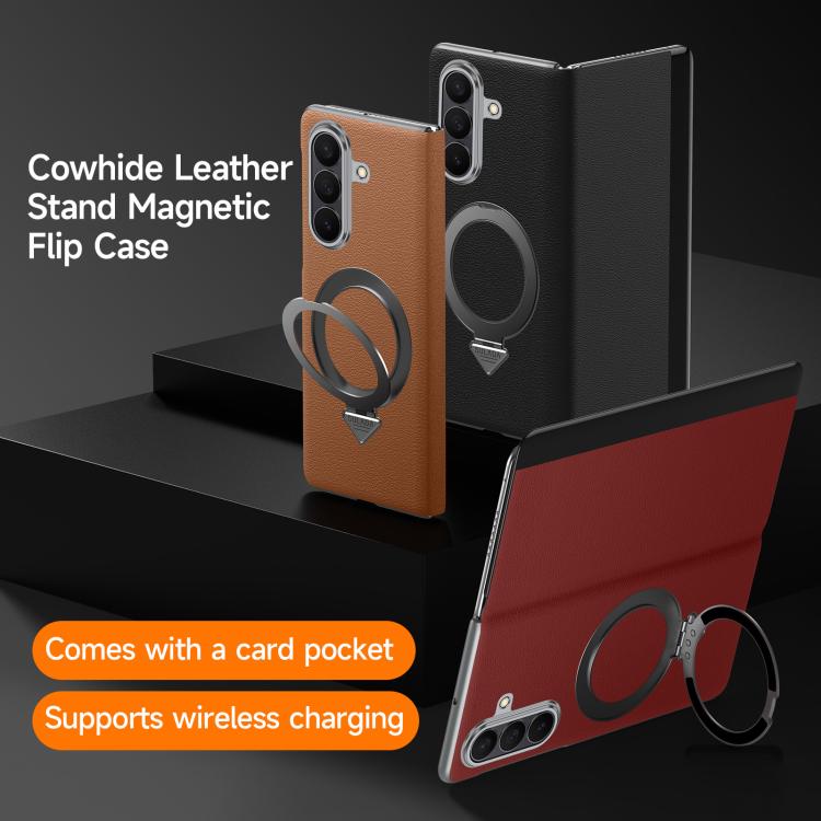 SULADA Smart View Window MagSafe Magnetic Holder Leather Phone Case