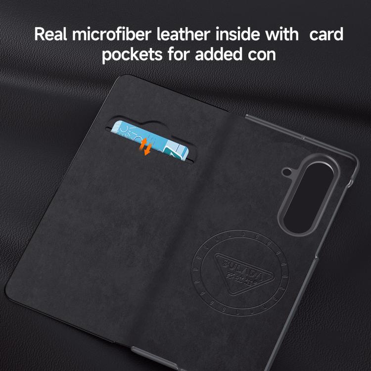 SULADA Smart View Window MagSafe Magnetic Holder Leather Phone Case