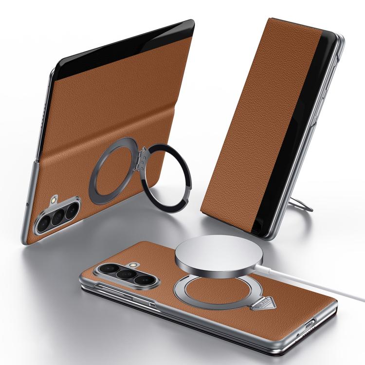 SULADA Smart View Window MagSafe Magnetic Holder Leather Phone Case