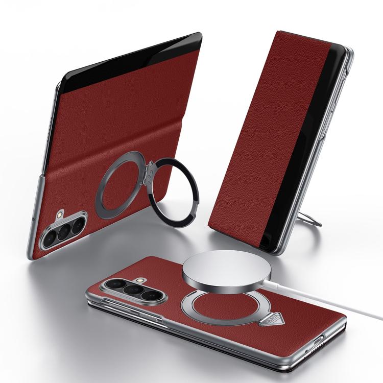 SULADA Smart View Window MagSafe Magnetic Holder Leather Phone Case
