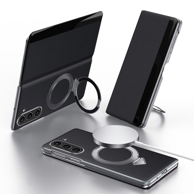 SULADA Smart View Window MagSafe Magnetic Holder Leather Phone Case
