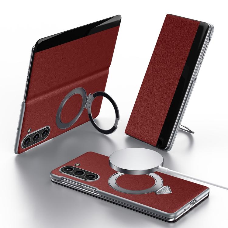 SULADA Smart View Window MagSafe Magnetic Holder Leather Phone Case