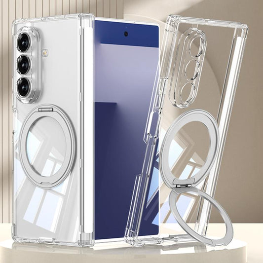 GKK Magnetic Hinge Folding Airbag Full Cover Phone Case with Rotating Bracket