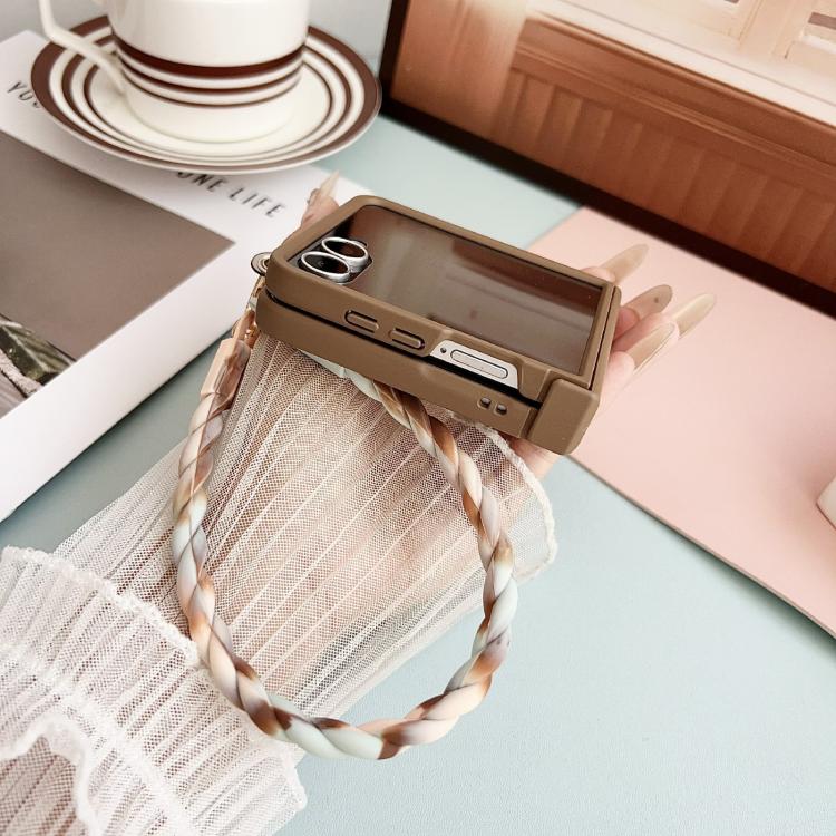 Integrated 3D Heart Pattern Phone Case with Strap