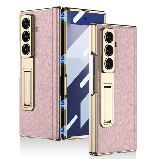 GKK Integrated Magnetic Phantom Leather Hinge Phone Case with Holder