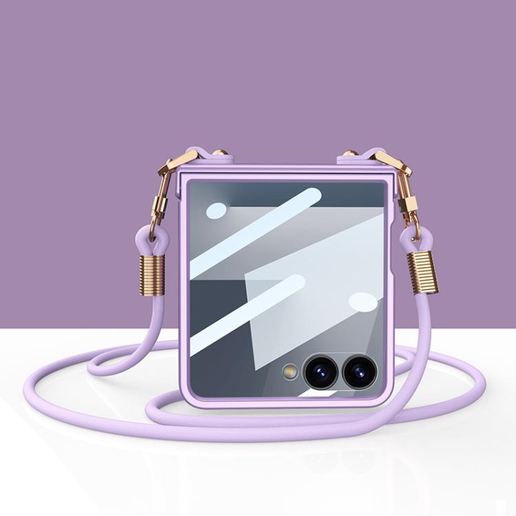 GKK Integrated Ultra-thin Full Cover Hinge Crossbody Strap Phone Case