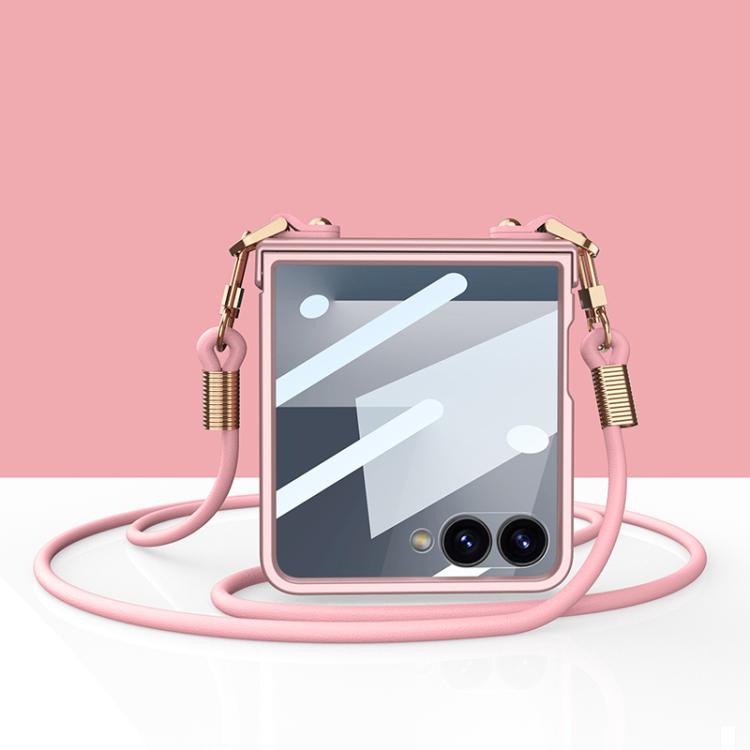 GKK Integrated Ultra-thin Full Cover Hinge Crossbody Strap Phone Case