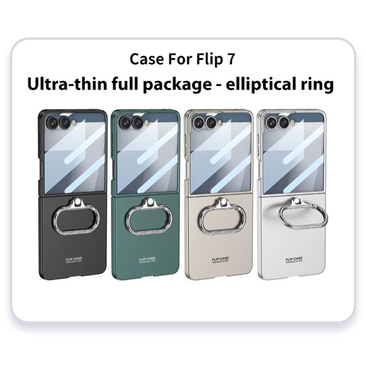 GKK Integrated Ultra-thin Oval Ring Holder Full Cover Phone Case