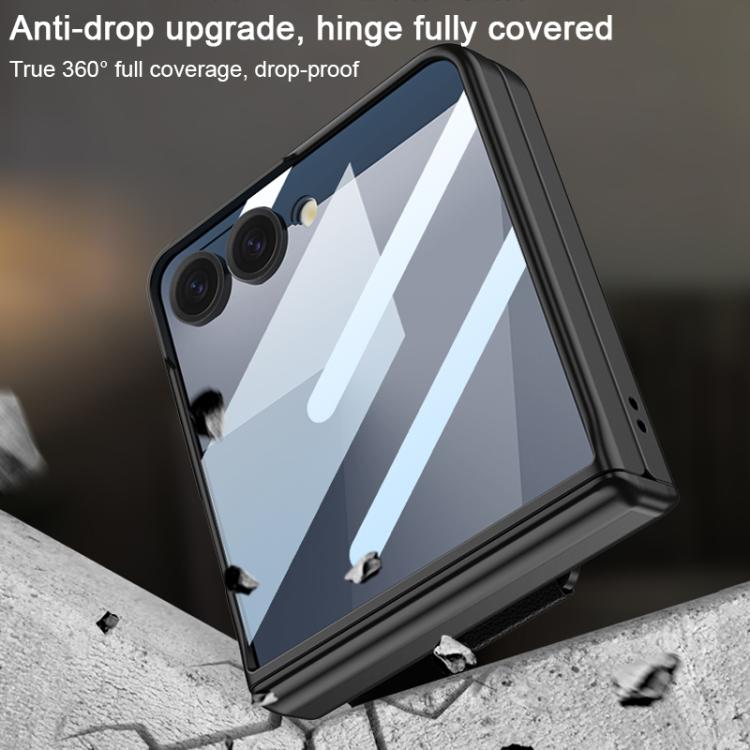 GKK Integrated Magnetic Folding Full Cover Phone Case with D-Cross Ring