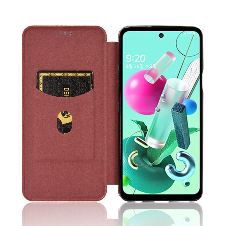 Carbon Fiber Texture Magnetic Horizontal Flip TPU + PC + PU Leather Case with Card Slot, For LG Q92 5G, For OPPO F17 / A73 (2020), For OPPO Realme Narzo 20 / Realme C12, For Alcatel 1SE 2020