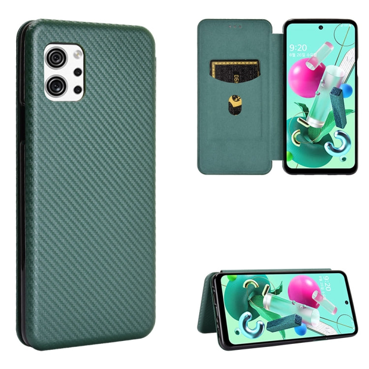 Carbon Fiber Texture Magnetic Horizontal Flip TPU + PC + PU Leather Case with Card Slot, For LG Q92 5G, For OPPO F17 / A73 (2020), For OPPO Realme Narzo 20 / Realme C12, For Alcatel 1SE 2020