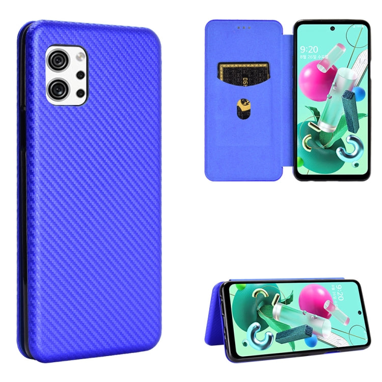 Carbon Fiber Texture Magnetic Horizontal Flip TPU + PC + PU Leather Case with Card Slot, For LG Q92 5G, For OPPO F17 / A73 (2020), For OPPO Realme Narzo 20 / Realme C12, For Alcatel 1SE 2020