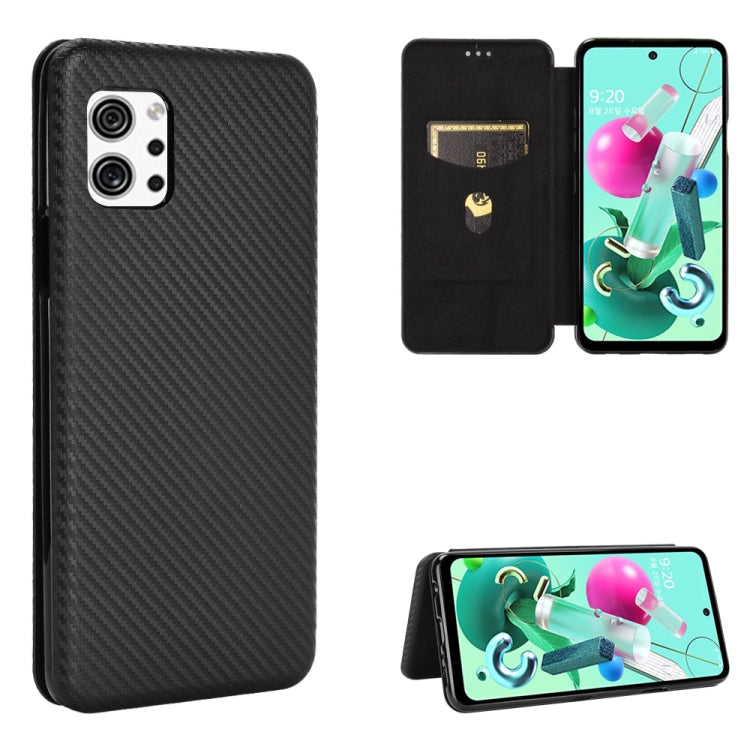 Carbon Fiber Texture Magnetic Horizontal Flip TPU + PC + PU Leather Case with Card Slot, For LG Q92 5G, For OPPO F17 / A73 (2020), For OPPO Realme Narzo 20 / Realme C12, For Alcatel 1SE 2020