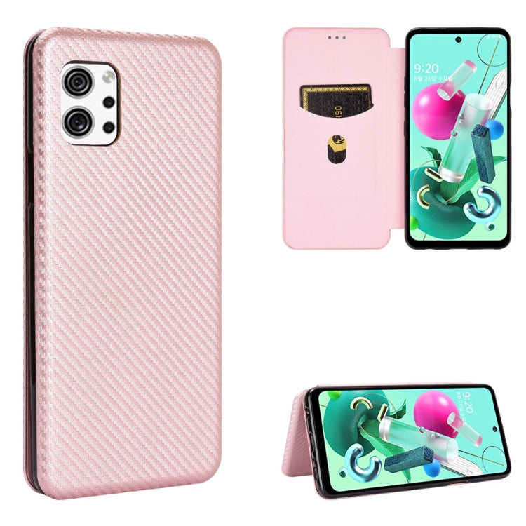 Carbon Fiber Texture Magnetic Horizontal Flip TPU + PC + PU Leather Case with Card Slot, For LG Q92 5G, For OPPO F17 / A73 (2020), For OPPO Realme Narzo 20 / Realme C12, For Alcatel 1SE 2020