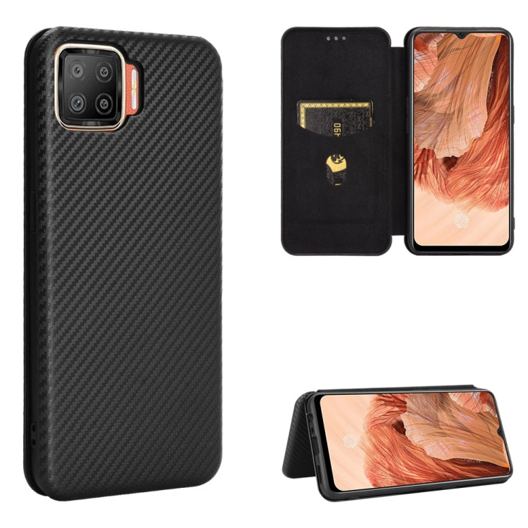 Carbon Fiber Texture Magnetic Horizontal Flip TPU + PC + PU Leather Case with Card Slot, For LG Q92 5G, For OPPO F17 / A73 (2020), For OPPO Realme Narzo 20 / Realme C12, For Alcatel 1SE 2020