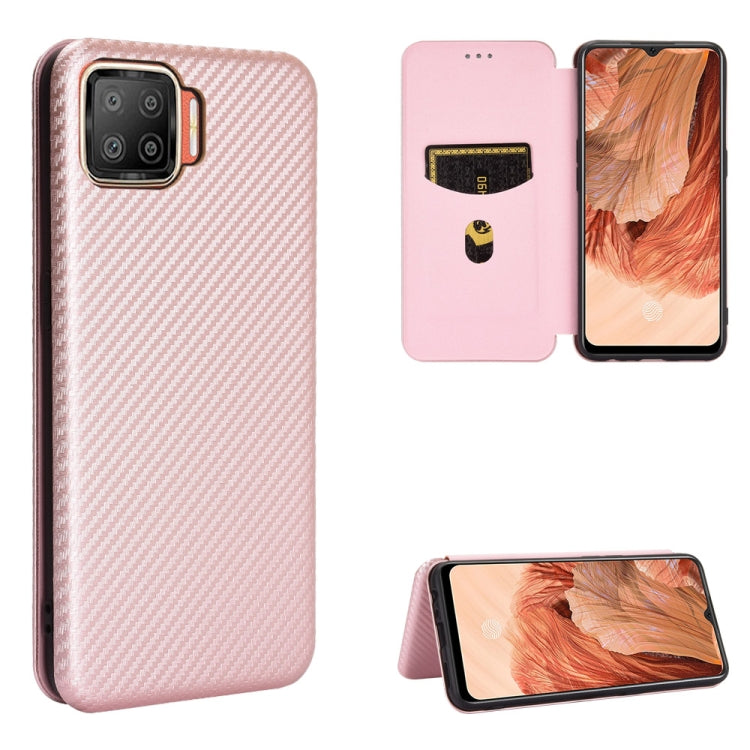 Carbon Fiber Texture Magnetic Horizontal Flip TPU + PC + PU Leather Case with Card Slot, For LG Q92 5G, For OPPO F17 / A73 (2020), For OPPO Realme Narzo 20 / Realme C12, For Alcatel 1SE 2020