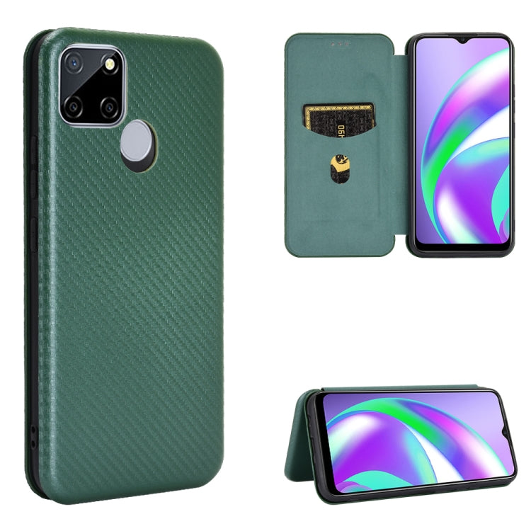 Carbon Fiber Texture Magnetic Horizontal Flip TPU + PC + PU Leather Case with Card Slot, For LG Q92 5G, For OPPO F17 / A73 (2020), For OPPO Realme Narzo 20 / Realme C12, For Alcatel 1SE 2020