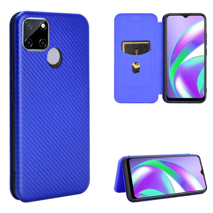 Carbon Fiber Texture Magnetic Horizontal Flip TPU + PC + PU Leather Case with Card Slot, For LG Q92 5G, For OPPO F17 / A73 (2020), For OPPO Realme Narzo 20 / Realme C12, For Alcatel 1SE 2020